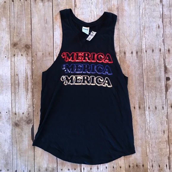 Victoria’s Secret PINK ‘MERICA Muscle Tank - Picture 2 of 3